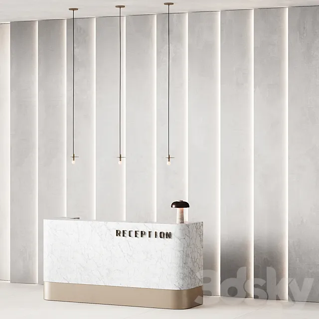 340 office furniture 16 reception desk 11 3D Model