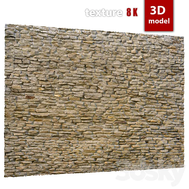 346 Stone Wall 3D Model 346 Stone Wall 3D Model
