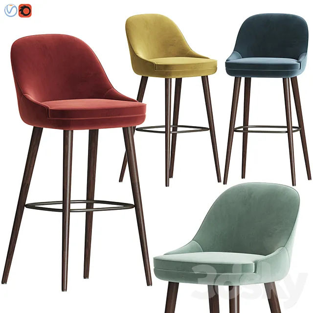375 Walter knoll Bar Stool 3DModel