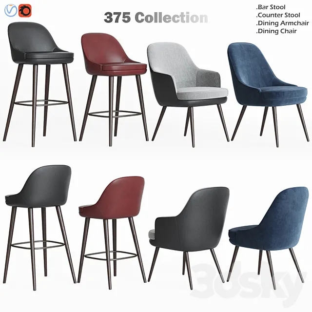 375 Walter Knoll Chairs Collections 3D Model