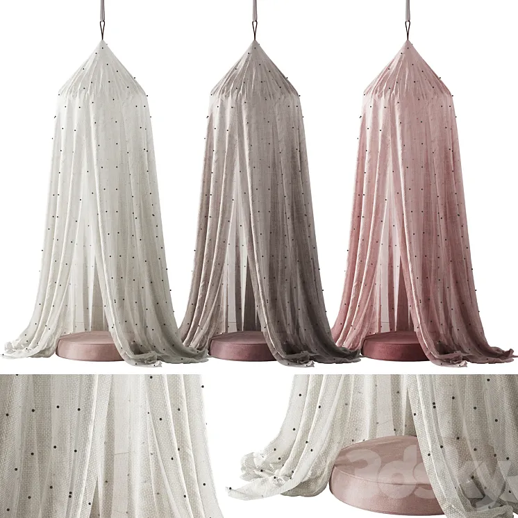 392 CB2 Temple Star Kids White Canopy by Crate&kids 00 3D Model Free Download