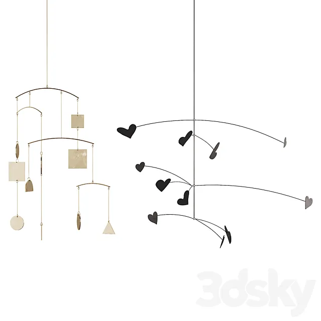 393 CB2 pendant baby mobile by Crate&kids 3D Model