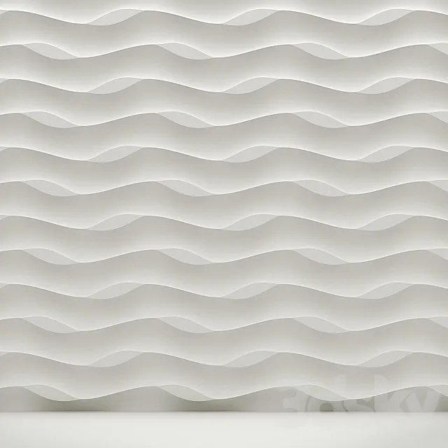 3D CNC Stone Wall Panel 3D Model