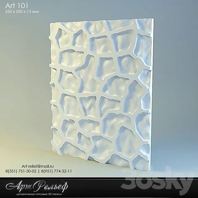 3d gypsum panel 101 from Art Relief 3D Model 3d gypsum panel 101 from Art Relief 3D Model