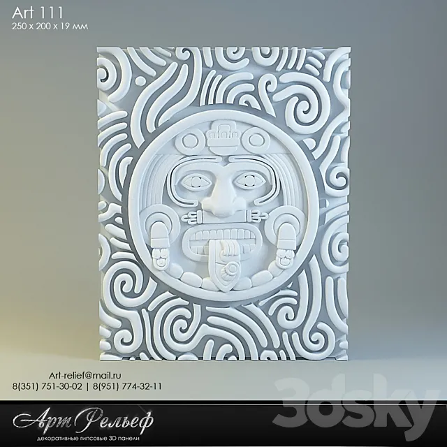 3d gypsum panel 111 from Art Relief 3D Model 3d gypsum panel 111 from Art Relief 3D Model