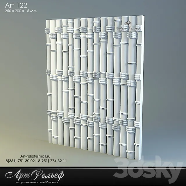 3d gypsum panel 122 from Art Relief 3D Model 3d gypsum panel 122 from Art Relief 3D Model