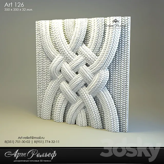3d gypsum panel 126 from Art Relief 3D Model 3d gypsum panel 126 from Art Relief 3D Model