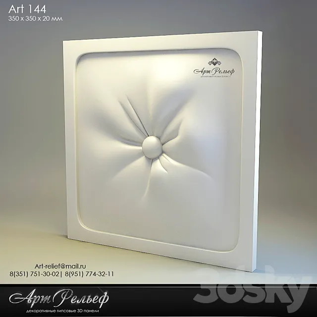 3d gypsum panel 144 from Art Relief 3D Model