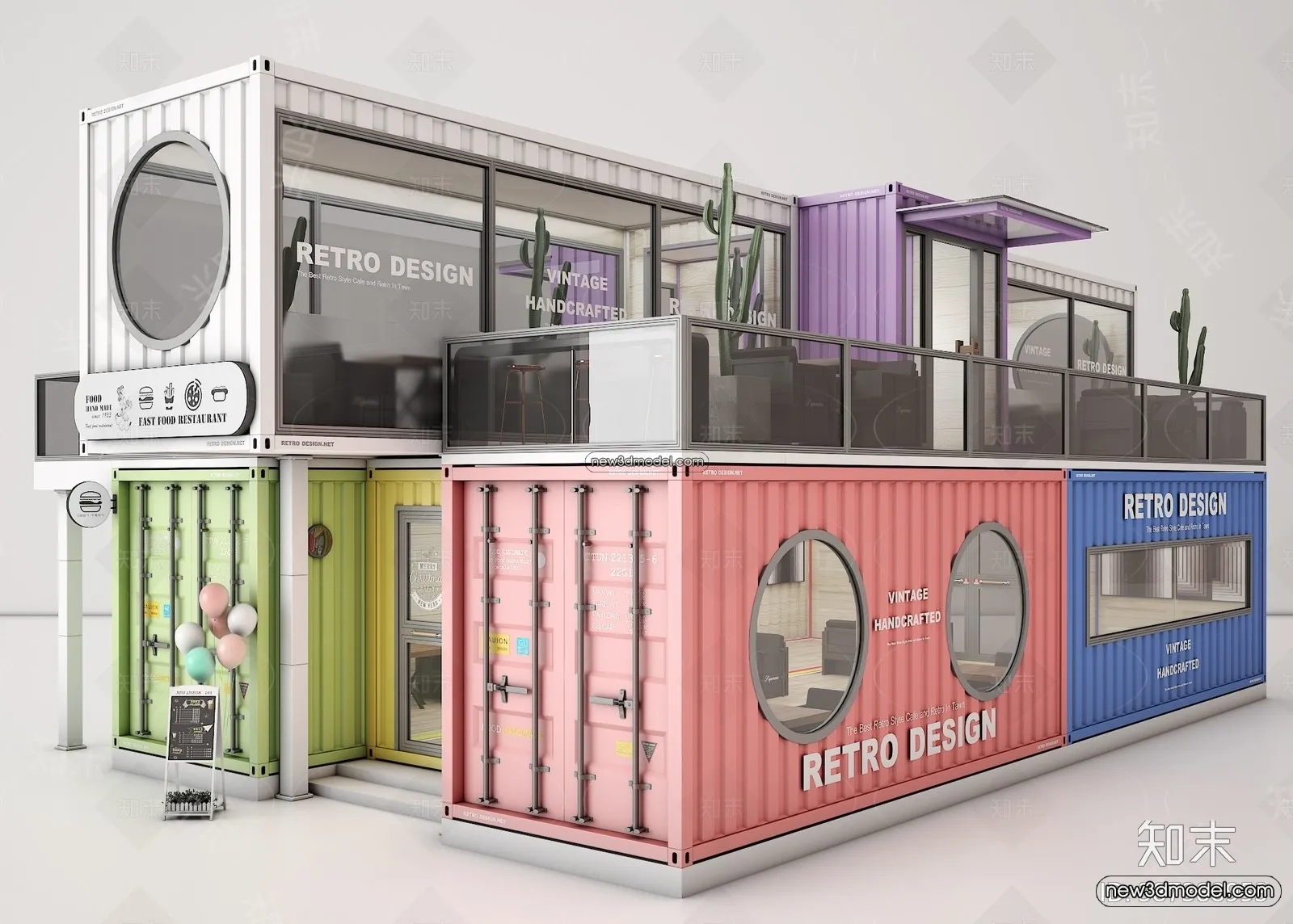 3D Model of Container Coffee – 3D Scene – 003 – VRAY