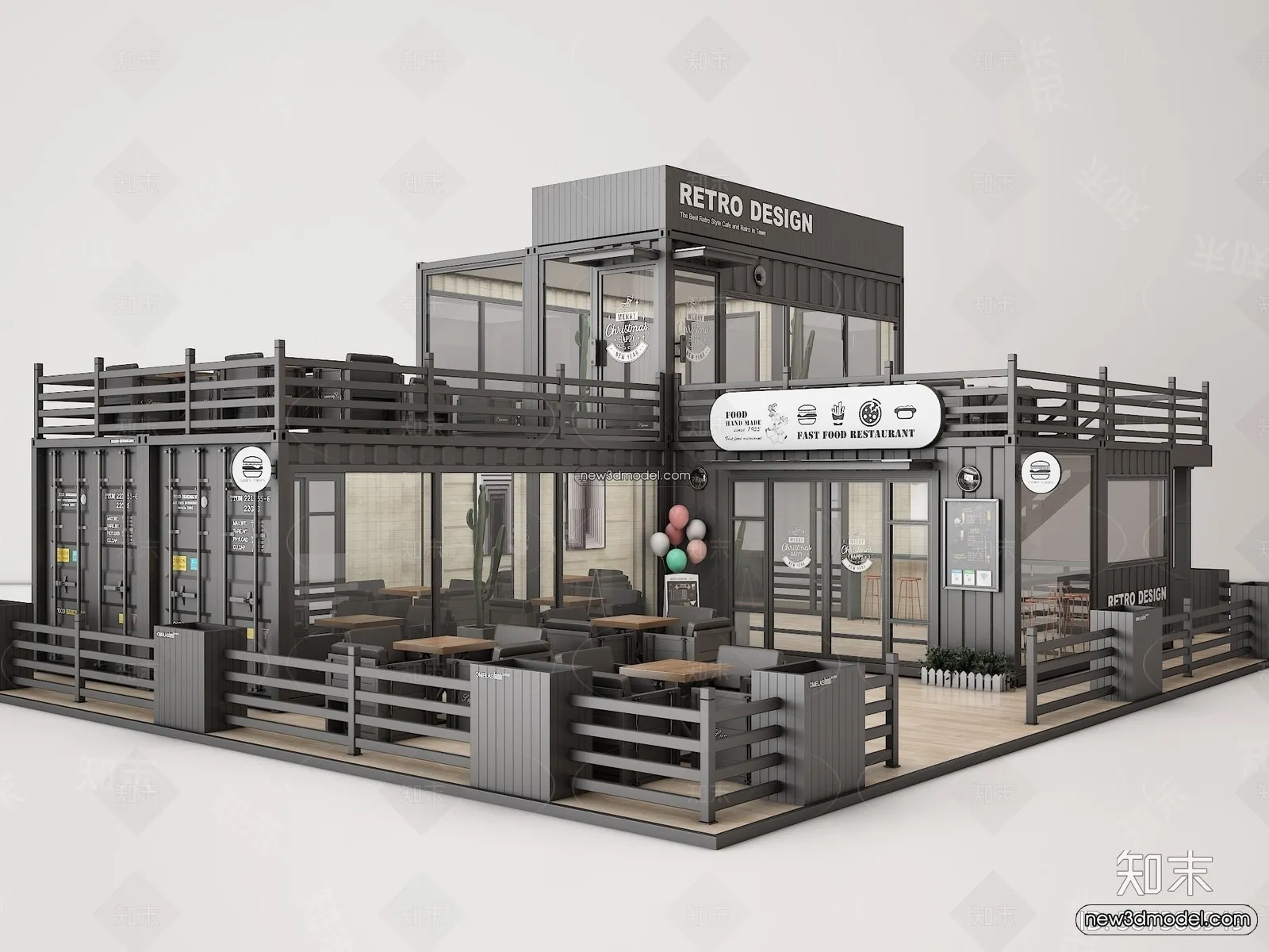 3D Model of Container Coffee – 3D Scene – 004 – VRAY