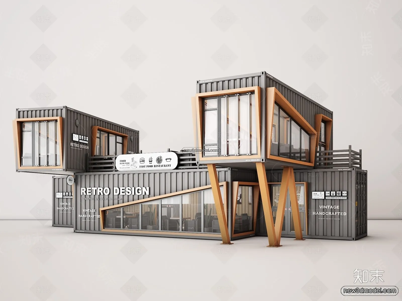 3D Model of Container Coffee – 3D Scene – 020 – VRAY