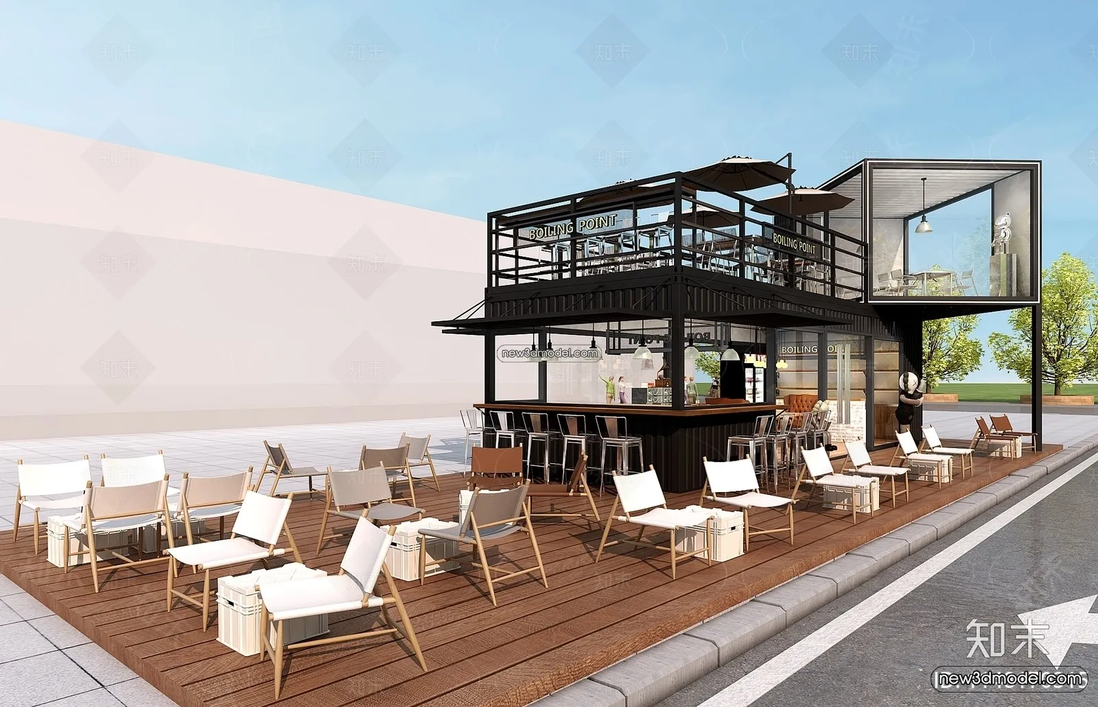 3D Model of Container Coffee – 3D Scene – 025 – VRAY