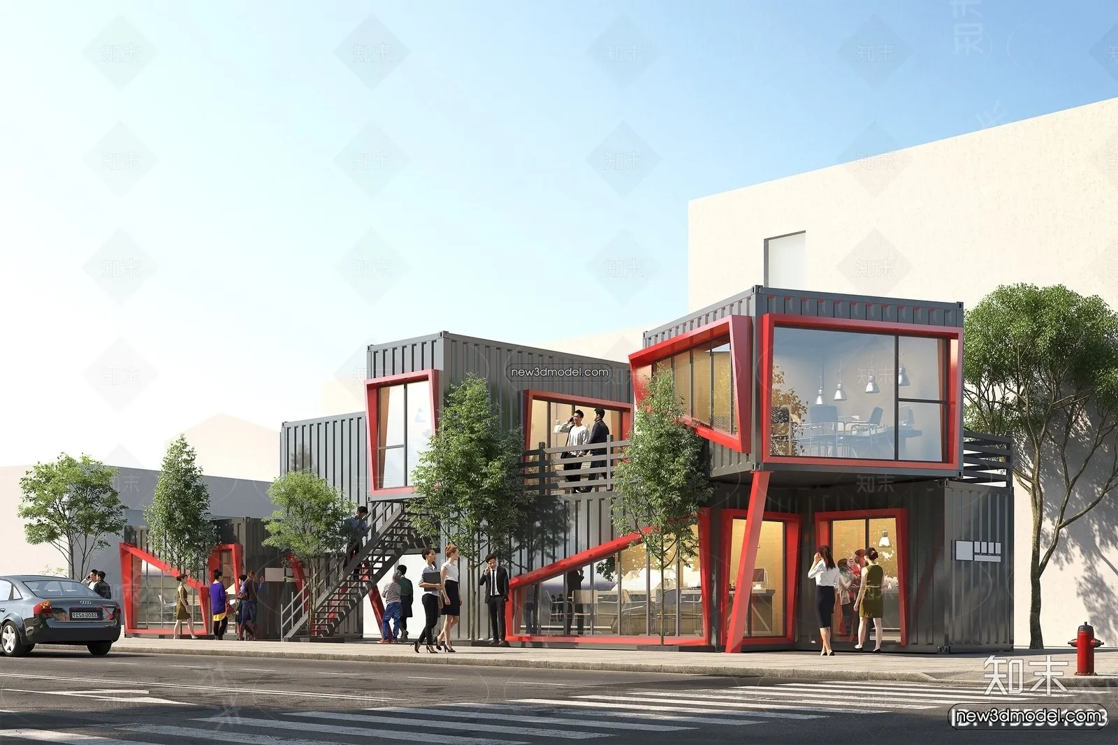 3D Model of Container Coffee – 3D Scene – 028 – VRAY