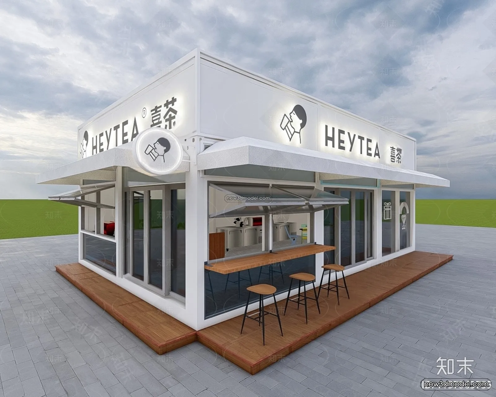 3D Model of Container Coffee – 3D Scene – 037 – VRAY