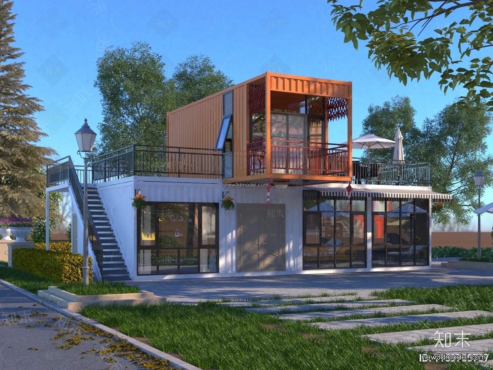 3D Model of Container Coffee – 3D Scene – 040 – VRAY