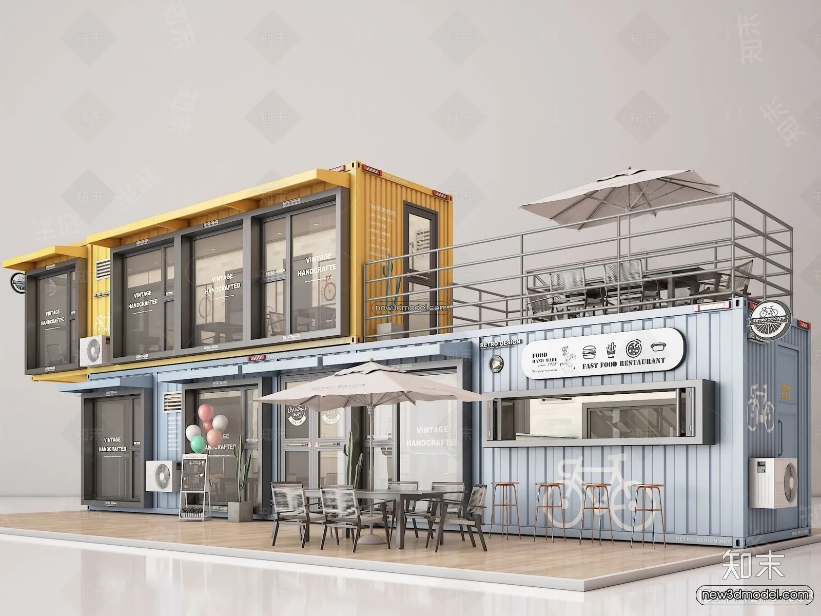 3D Model of Container Coffee – 3D Scene – 043 – VRAY