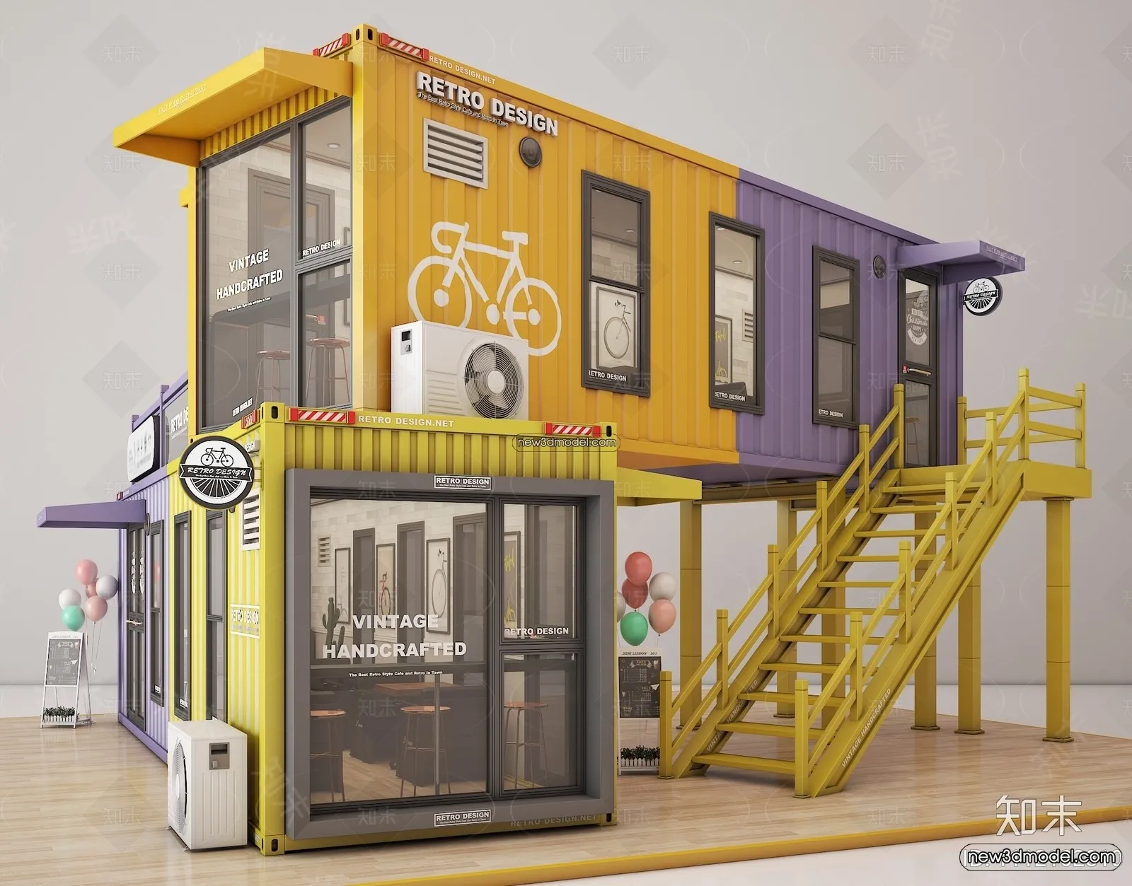 3D Model of Container Coffee – 3D Scene – 046 – VRAY