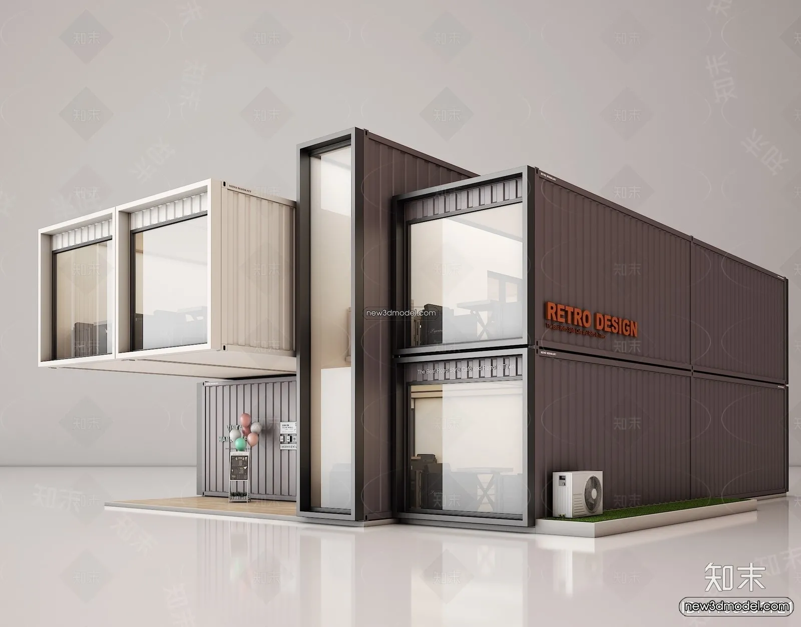 3D Model of Container Coffee – 3D Scene – 049 – VRAY