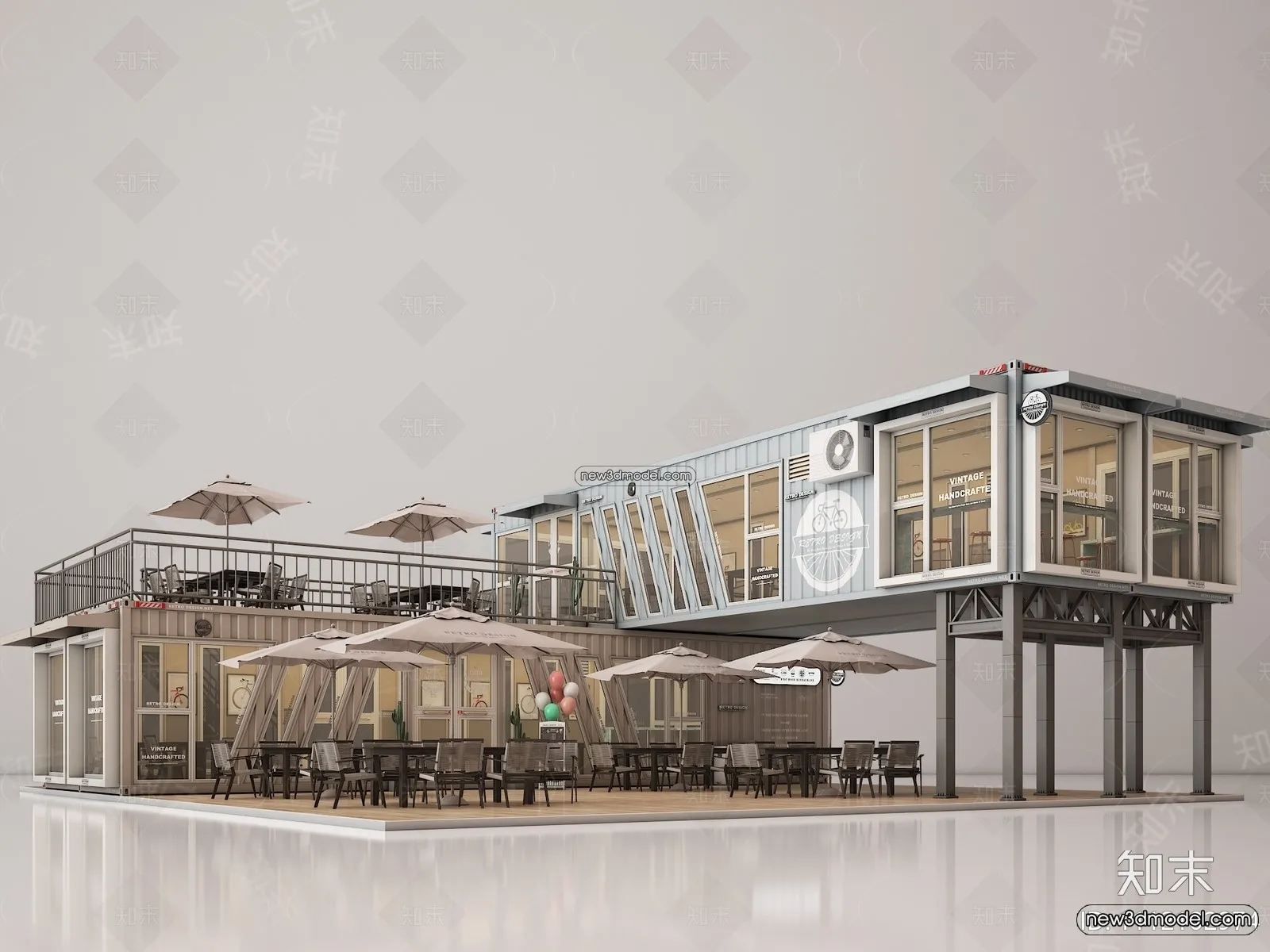 3D Model of Container Coffee – 3D Scene – 055 – VRAY