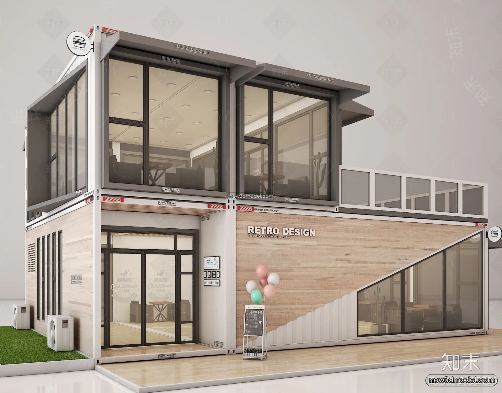 3D Model of Container Coffee – 3D Scene – 065 – VRAY