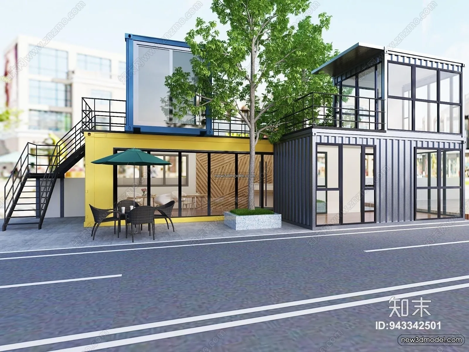 3D Model of Container Coffee – 3D Scene – 068 – VRAY