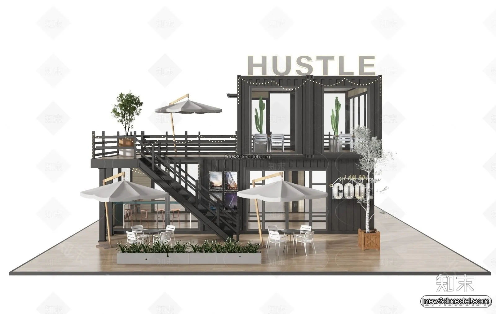 3D Model of Container Coffee – 3D Scene – 090 – VRAY