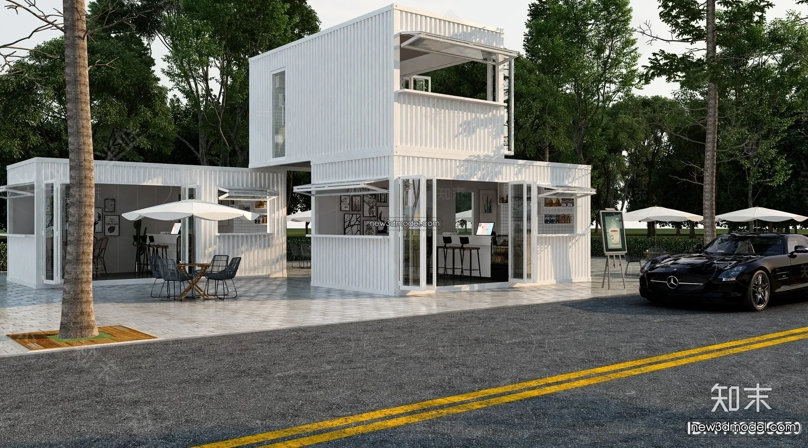 3D Model of Container Coffee – 3D Scene – 105 – VRAY