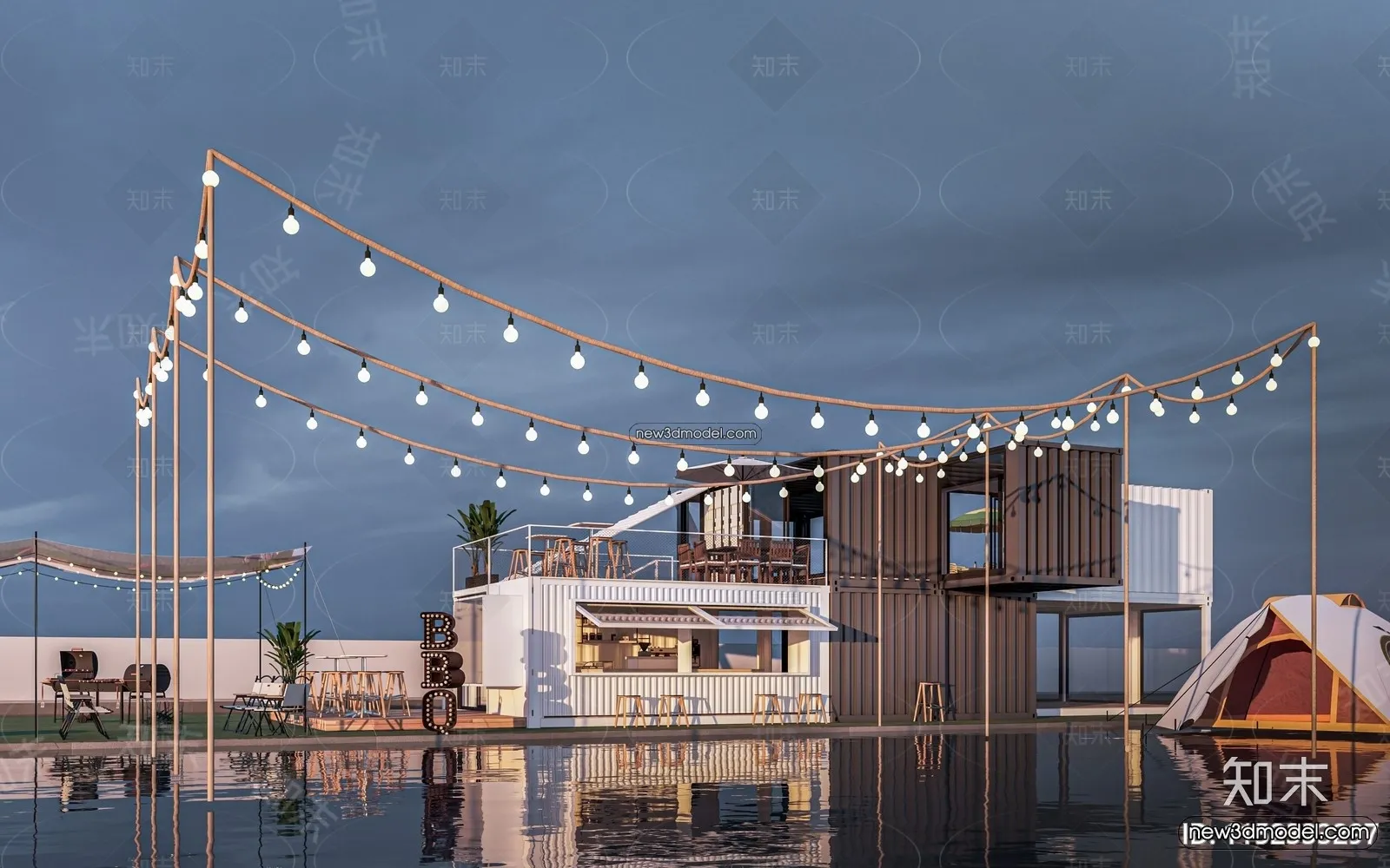 3D Model of Container Coffee – 3D Scene – 109 – VRAY