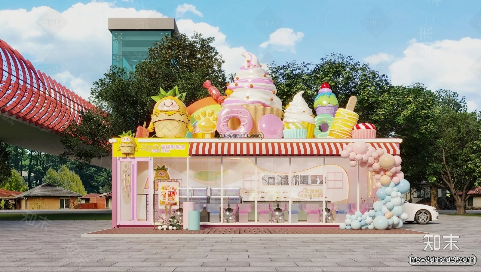 3D Model of Container Coffee – 3D Scene – 115 – CORONA