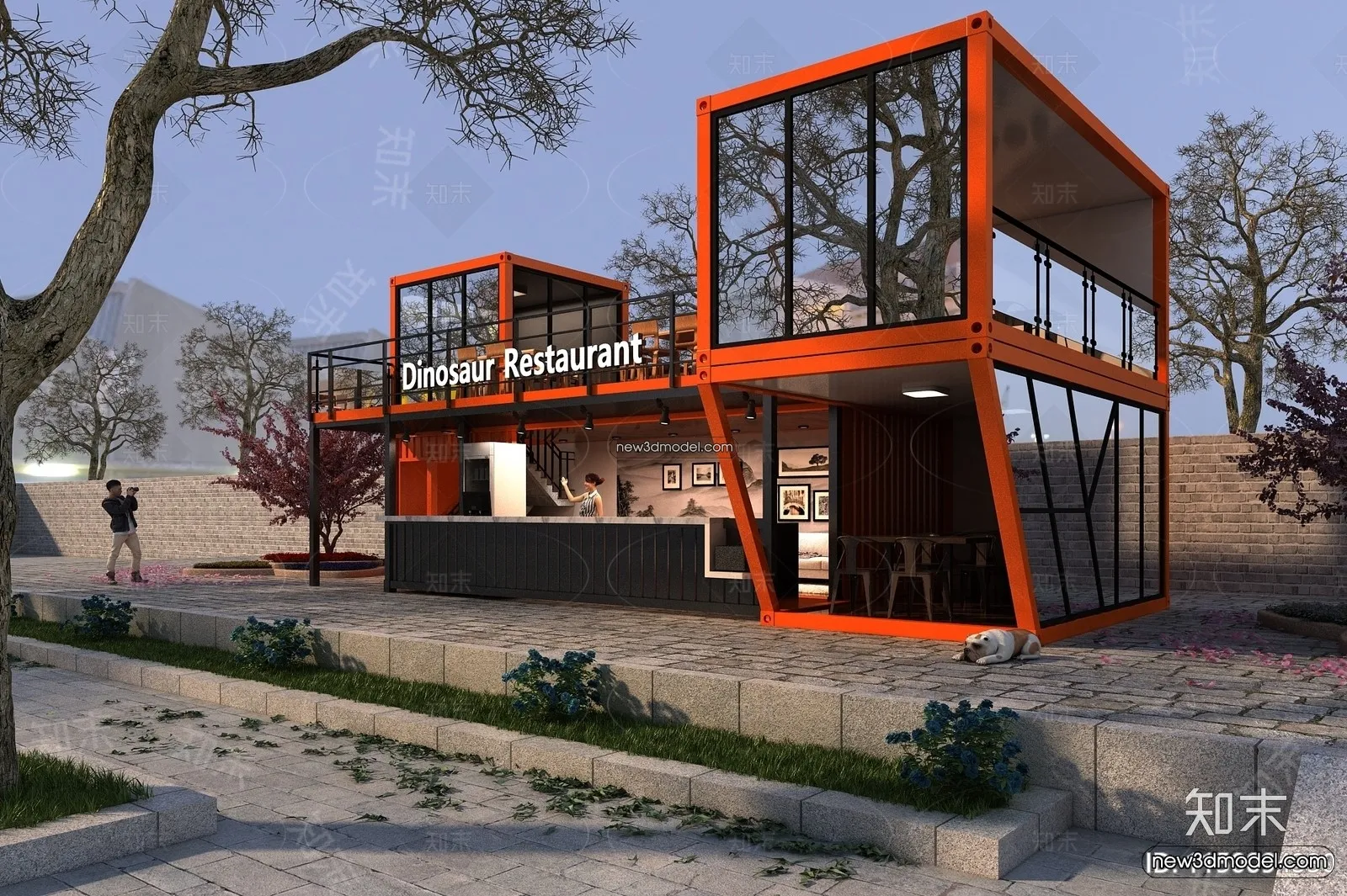 3D Model of Container Coffee – 3D Scene – 117 – VRAY