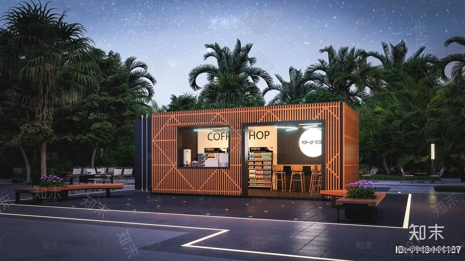 3D Model of Container Coffee – 3D Scene – 127 – VRAY