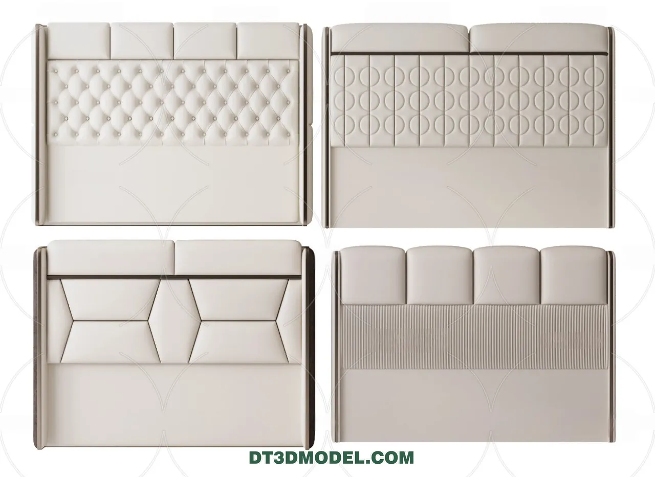 3D Model of Headboard – Bedroom Decoration 3D – 003 – VRAY