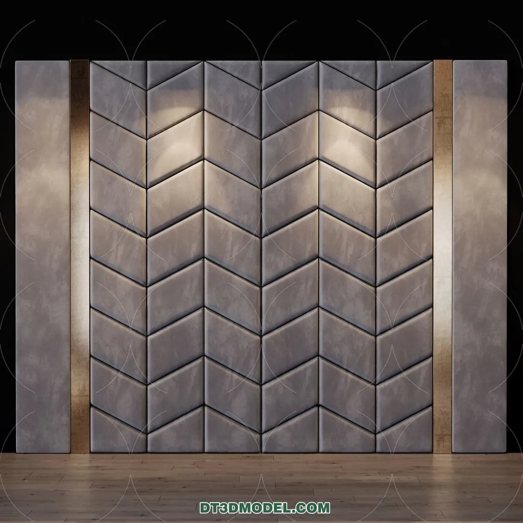 3D Model of Headboard – Bedroom Decoration 3D – 004 – CORONA