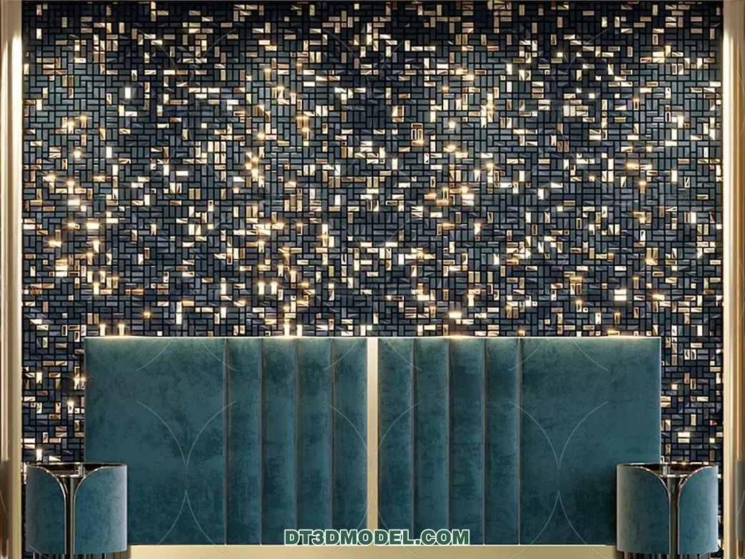 3D Model of Headboard – Bedroom Decoration 3D – 008 – CORONA