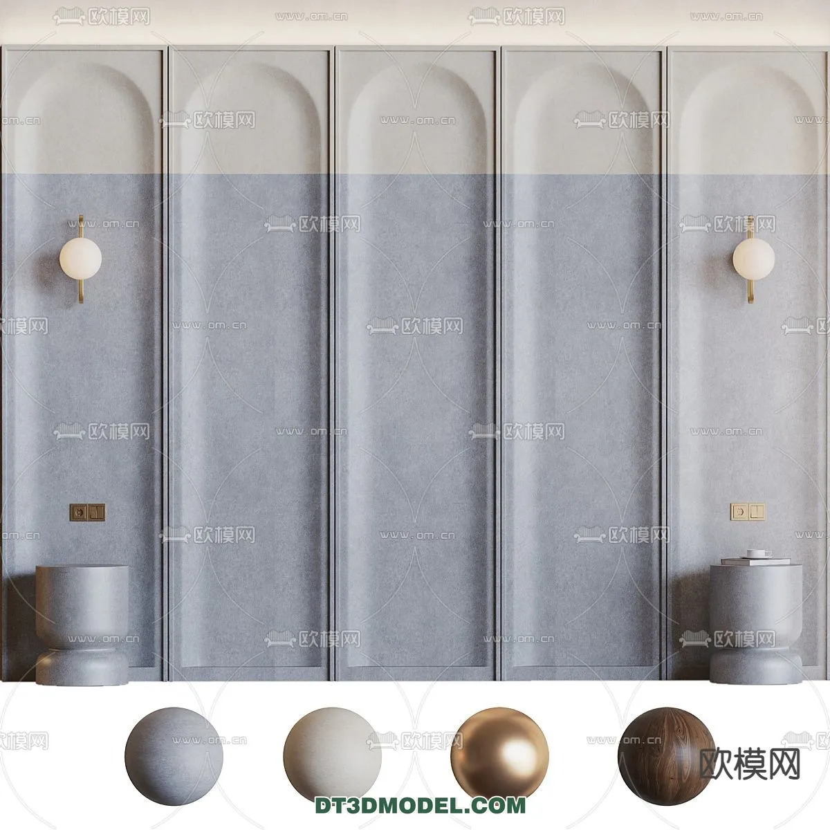 3D Model of Headboard – Bedroom Decoration 3D – 013 – CORONA