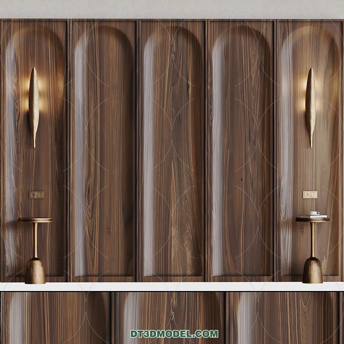 3D Model of Headboard – Bedroom Decoration 3D – 014 – VRAY