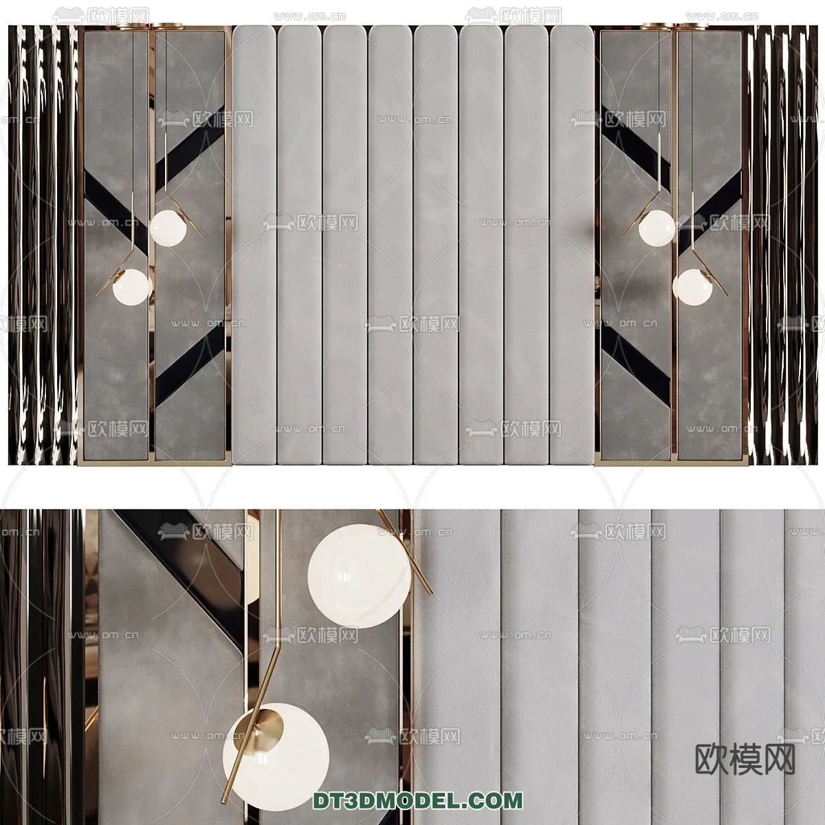 3D Model of Headboard – Bedroom Decoration 3D – 018 – CORONA