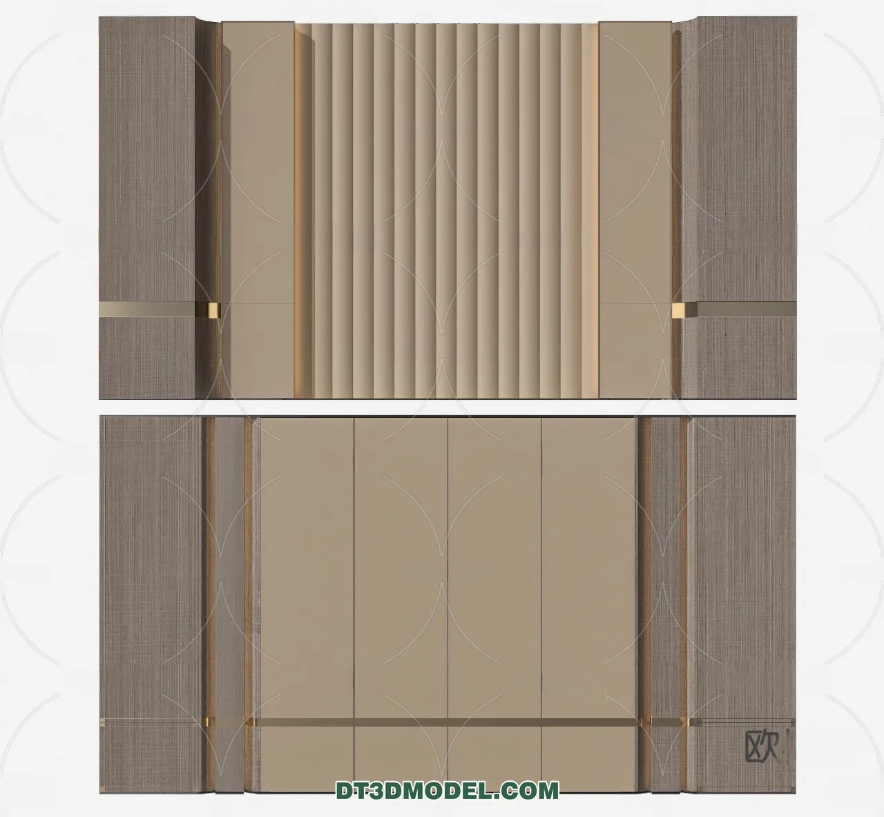 3D Model of Headboard – Bedroom Decoration 3D – 019 – VRAY