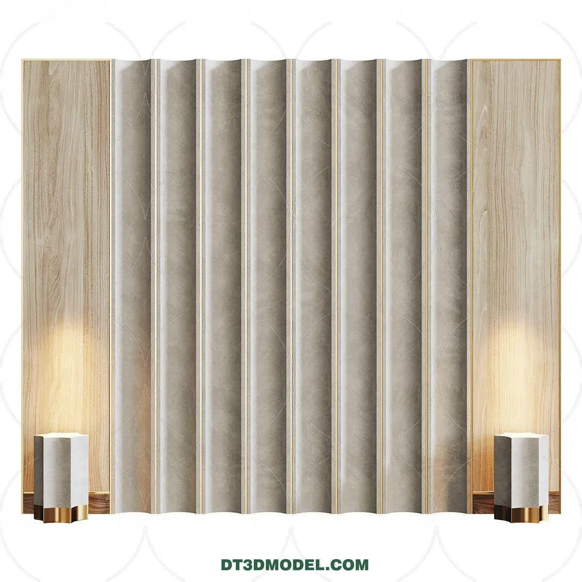 3D Model of Headboard – Bedroom Decoration 3D – 022 – CORONA