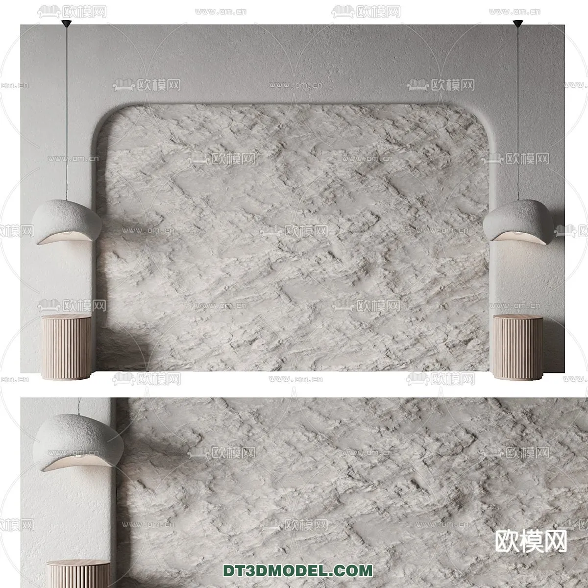 3D Model of Headboard – Bedroom Decoration 3D – 023 – VRAY