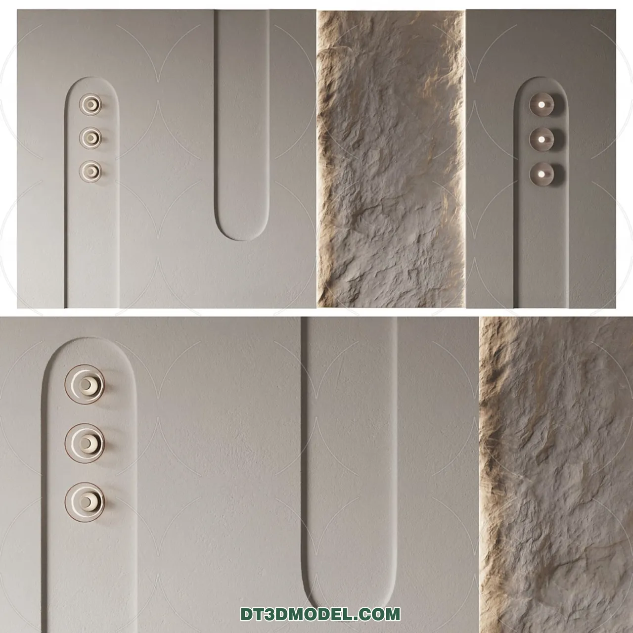 3D Model of Headboard – Bedroom Decoration 3D – 024 – VRAY