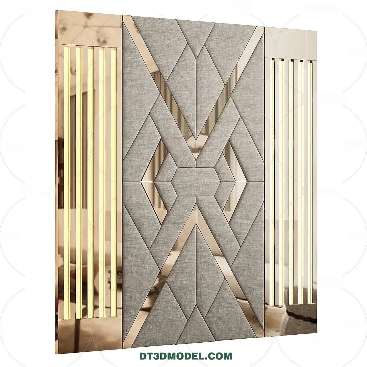 3D Model of Headboard – Bedroom Decoration 3D – 025 – VRAY