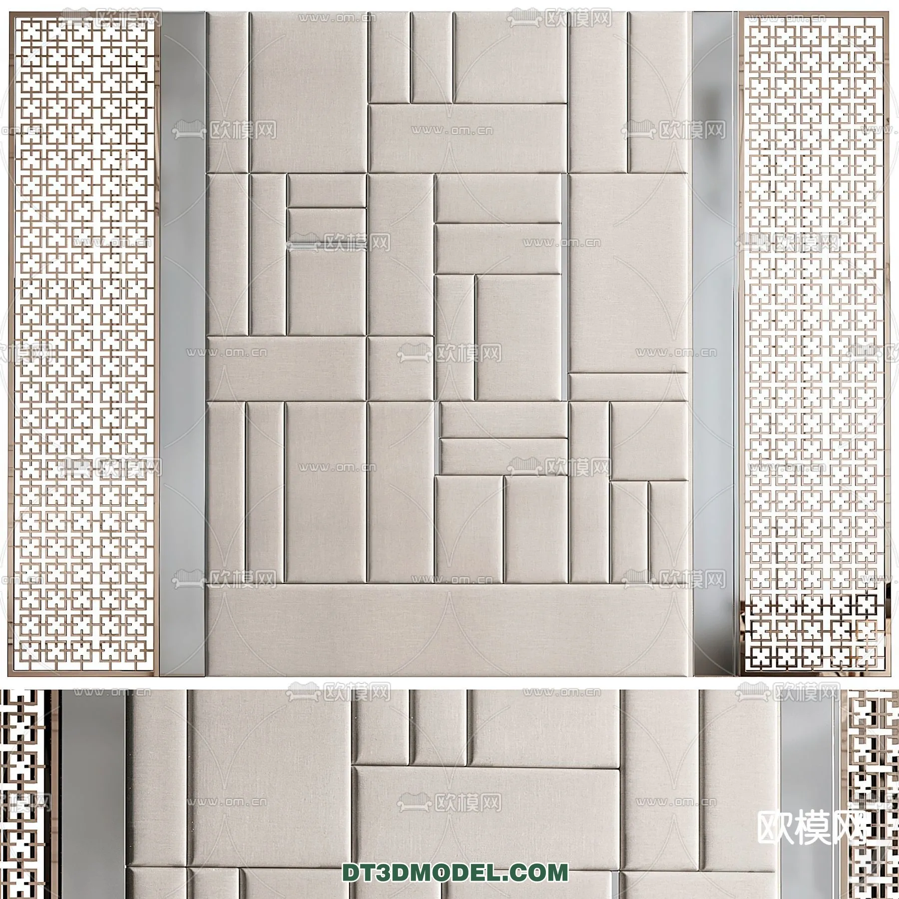 3D Model of Headboard – Bedroom Decoration 3D – 026 – CORONA