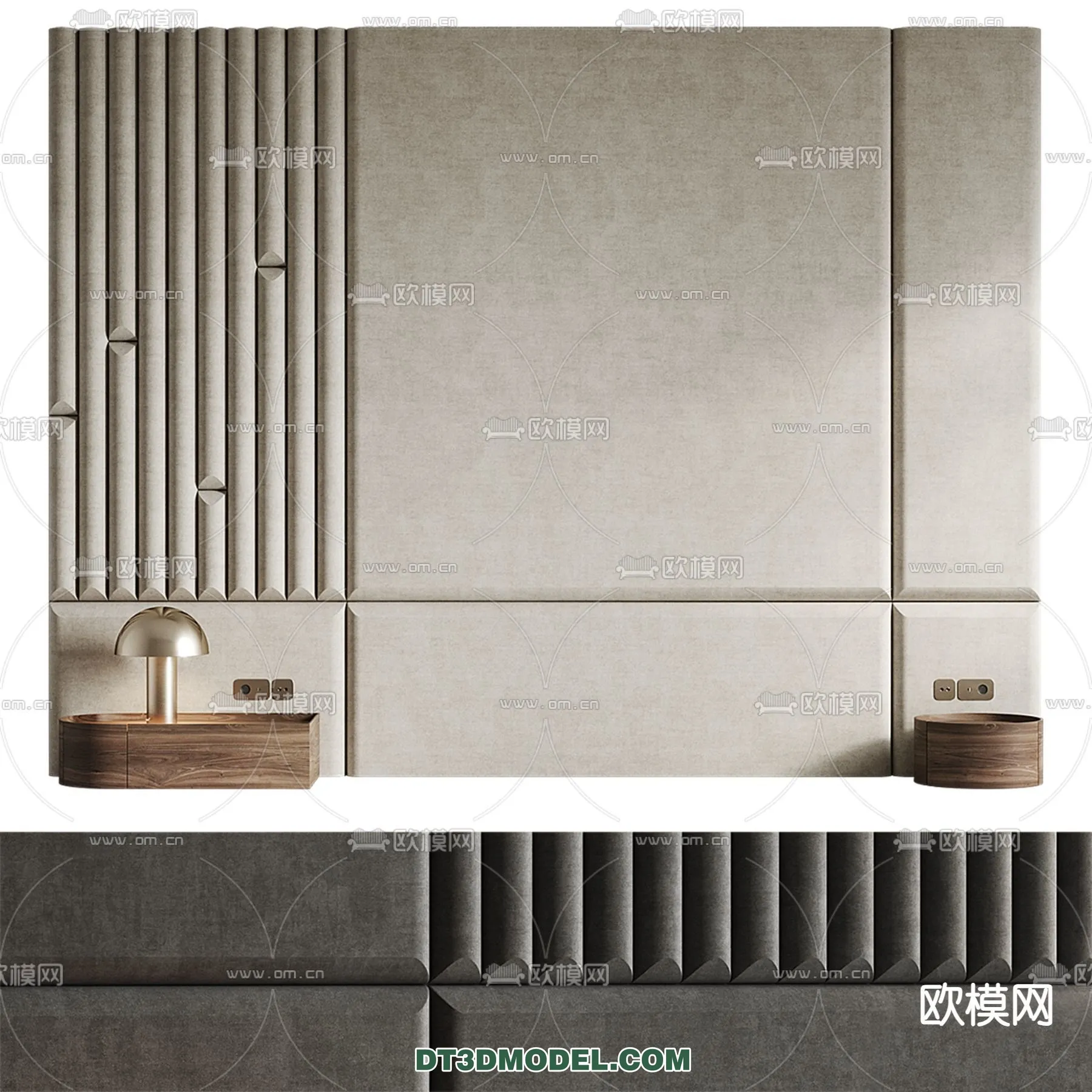 3D Model of Headboard – Bedroom Decoration 3D – 028 – VRAY