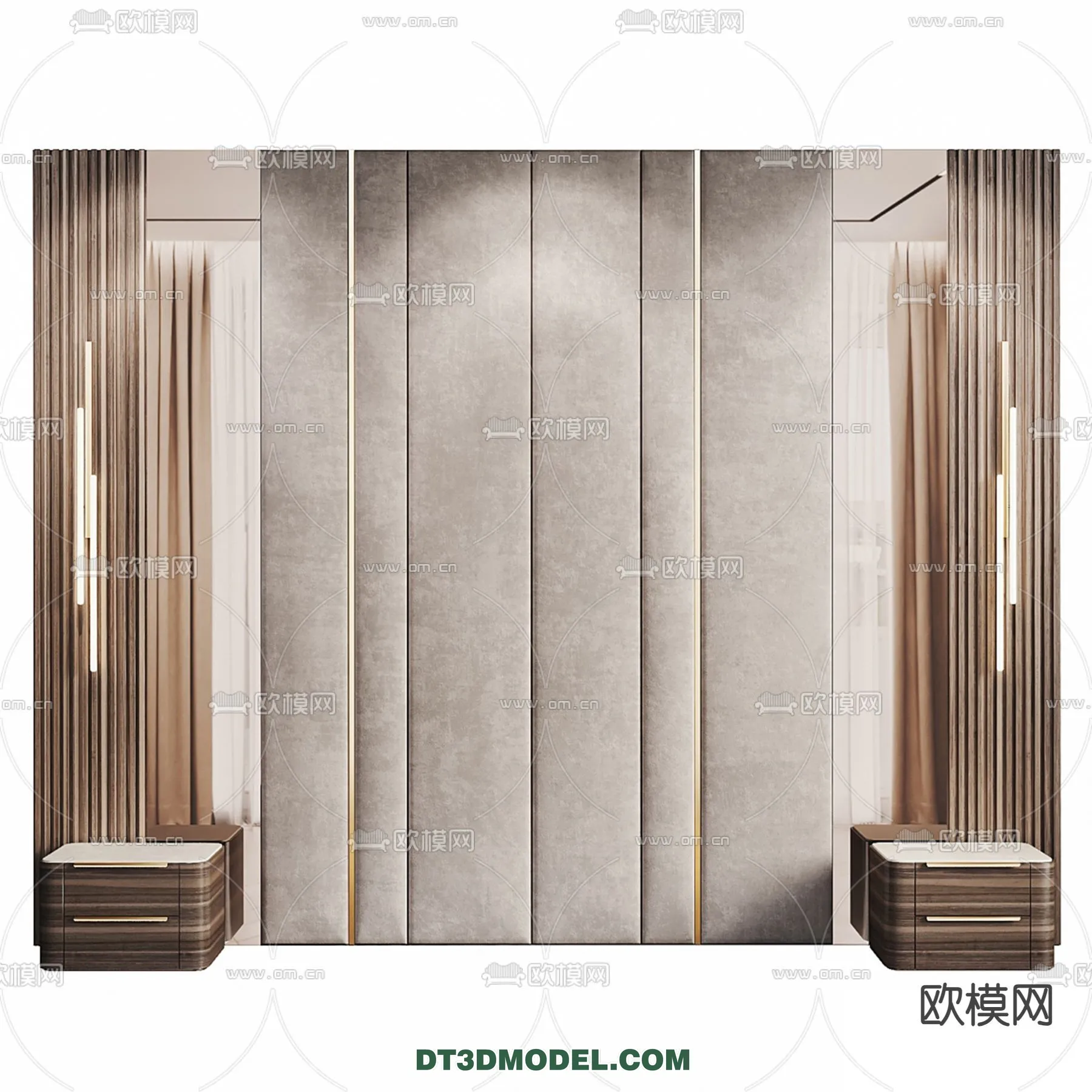 3D Model of Headboard – Bedroom Decoration 3D – 029 – VRAY