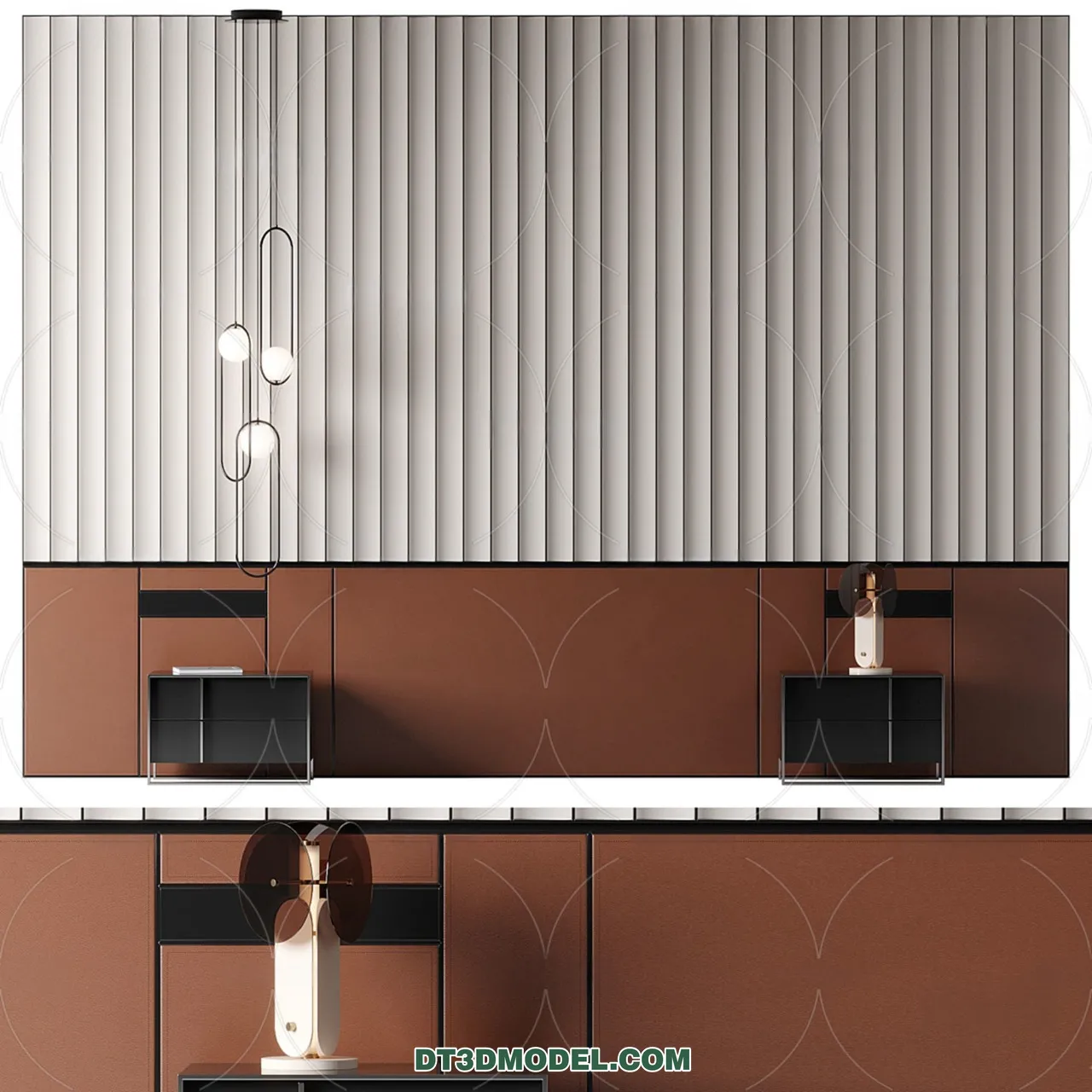 3D Model of Headboard – Bedroom Decoration 3D – 032 – VRAY