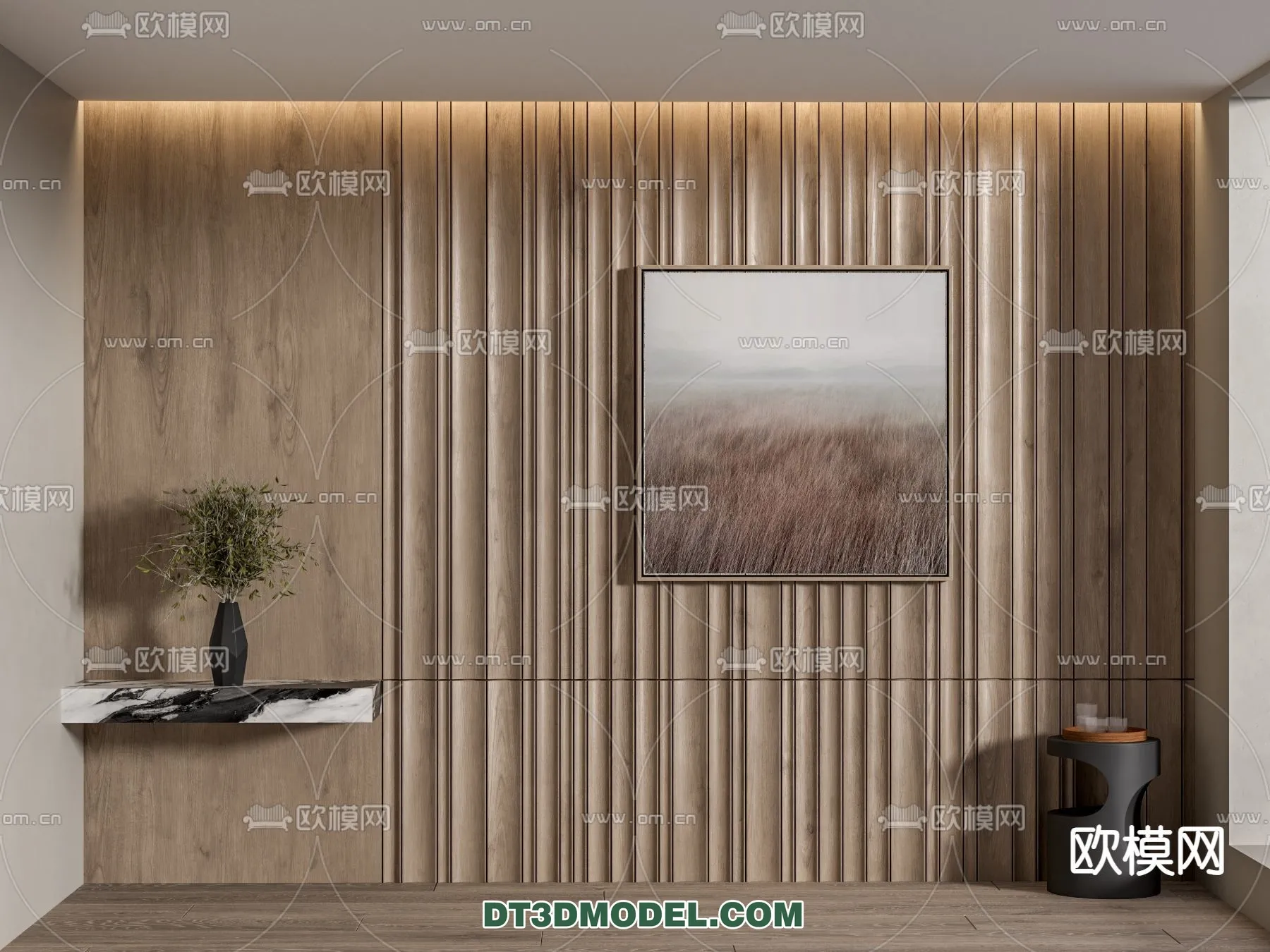 3D Model of Headboard – Bedroom Decoration 3D – 035 – VRAY