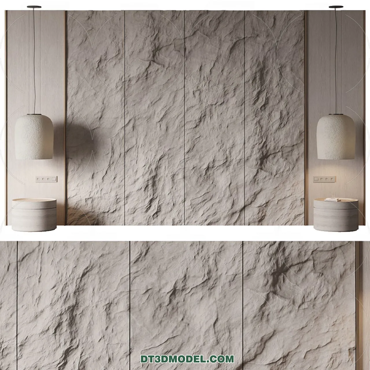 3D Model of Headboard – Bedroom Decoration 3D – 038 – VRAY