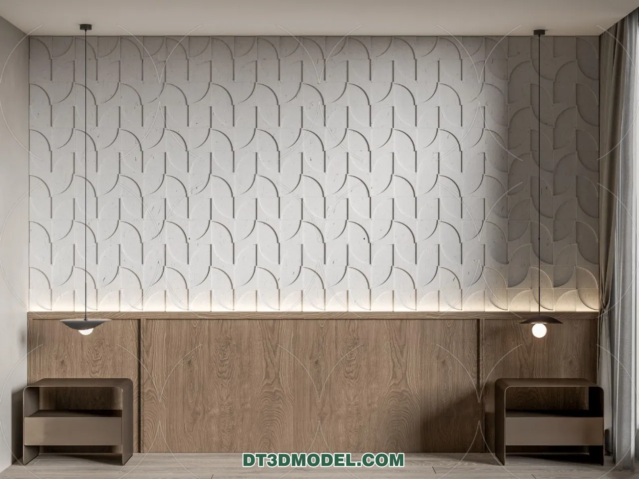 3D Model of Headboard – Bedroom Decoration 3D – 039 – VRAY