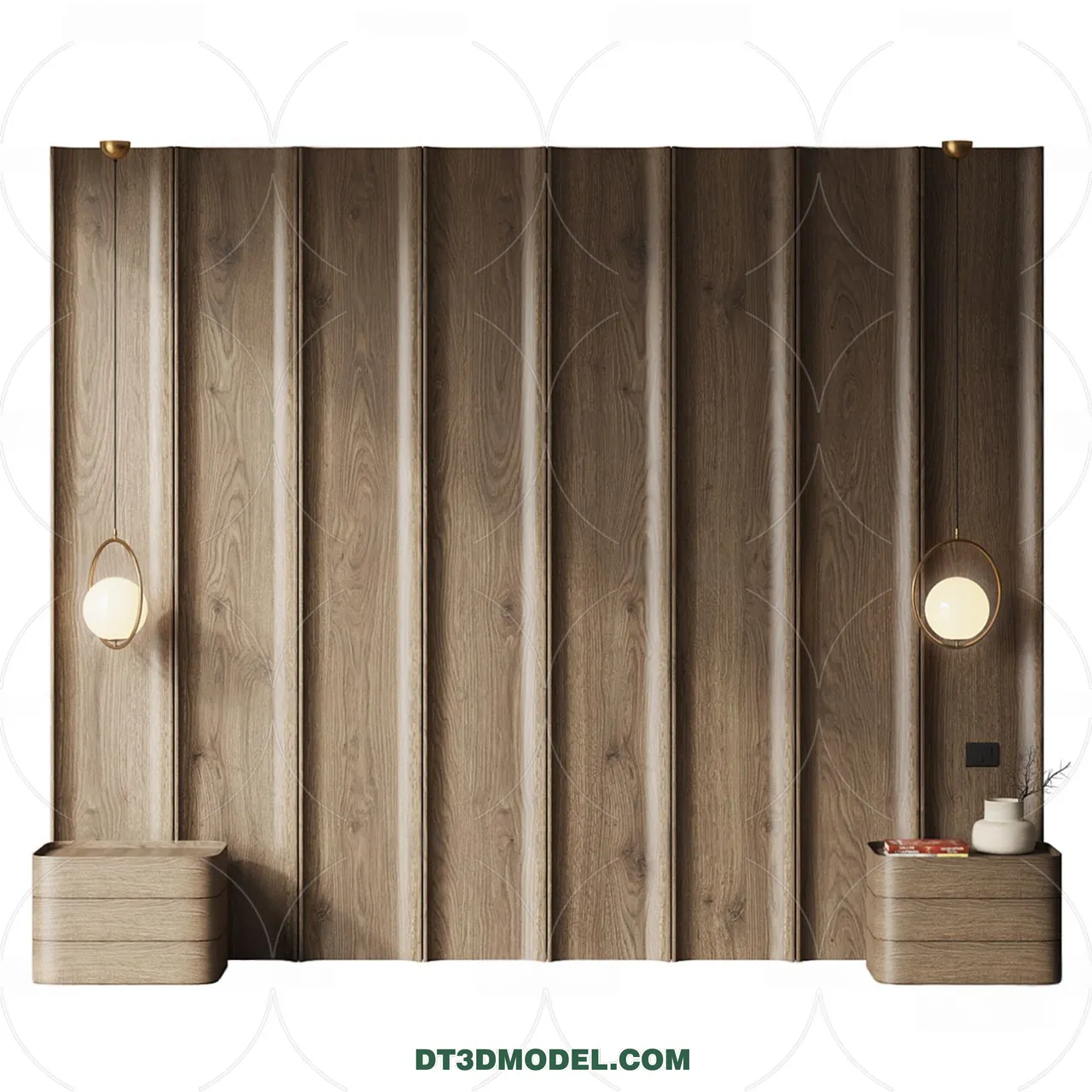 3D Model of Headboard – Bedroom Decoration 3D – 040 – CORONA